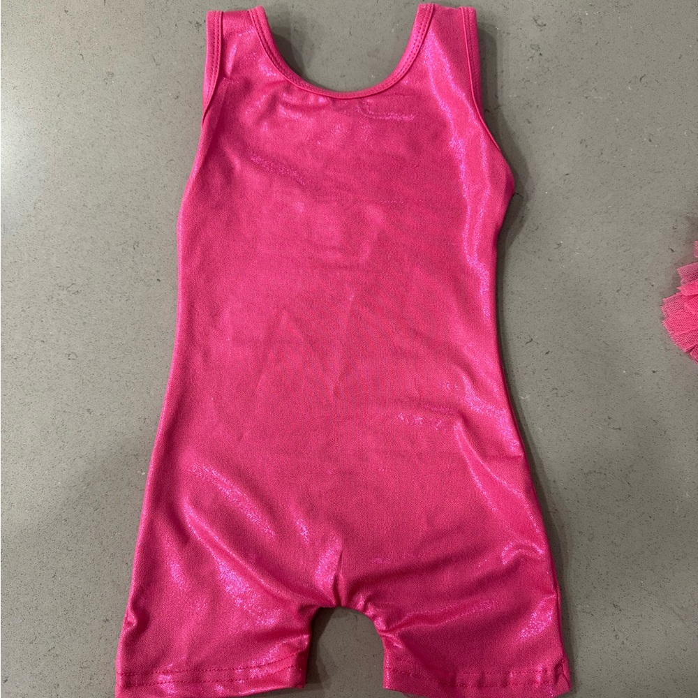 Pink Sleeveless Toddler Leotard